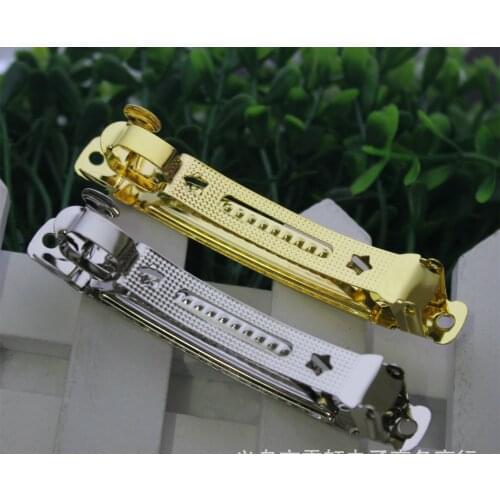 50pcs 8CM Gold Nickel Color Five-star Spring Clip Barrettes for Hair Bows Hairbow