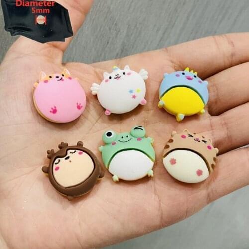 6PCS Resin Cute Cartoon Fridge Magnetic Sticker Colourful Kawaii Animal Frog Refrigerator Magnets Whiteboard Sticker Memo Holder