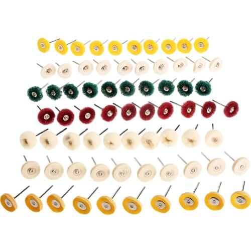 70Pcs Dremel Accessories Cloth Wool Leather Steel Wheels Brushes Rotary Tools for Mini Drill Metal Buffing Polishing Deburring