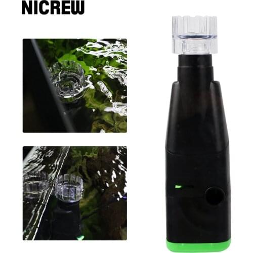 NICREW Aquarium Electronic Surface Skimmer For Clean Up Oil Film For Aquarium Planted Fish Tank Filter Accessories 220V