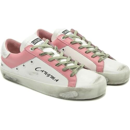 CANGMA Luxury Brand Designer Ladies Trainers Women Sneakers Genuine Leather Casual Adult Shoes Female Vintage Womens Shoe