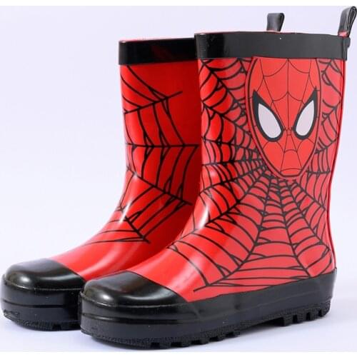 Disney childrens rain boots boys and girls princess frozen non-slip rain boots baby waterproof rubber shoes pupils water boots