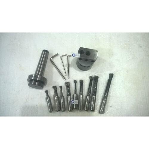 F1-12 boring head set (12mm boring head +MT3 shank M12 drawbar thread+ 9pcs carbide boring bar)