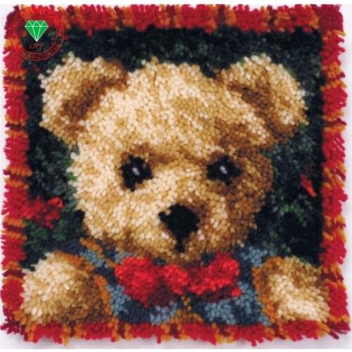 Bear Picture Needlework diy pillowcase embroidery Handmade carpet sets embroidery stitch thread Stitch Threads for embroidery