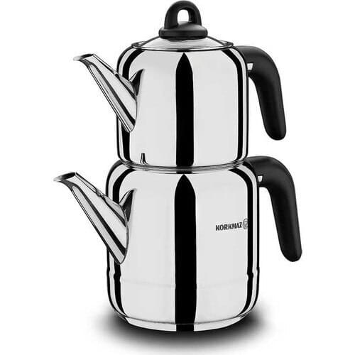 Korkmaz Hera Set 1teapot 3 Liter 18/10 Stainless Steel English Set 1teapot Brewing Tea For tea Pot Set Made in turkey