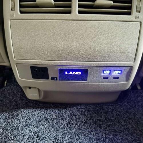Rear Sear Multifuction USB Charger Cigarette lighter For Toyota Land Cruiser 200 2008 2010 2012 2016 2018 2020 accessories