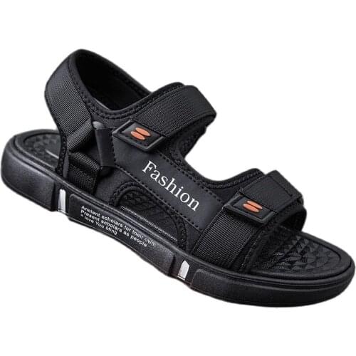 Mens Sandals 2021 New Summer Sandals anti-perspiration Drive Outside A Wear Cool Beach Slippers Web Celebrity Antiskid Ins