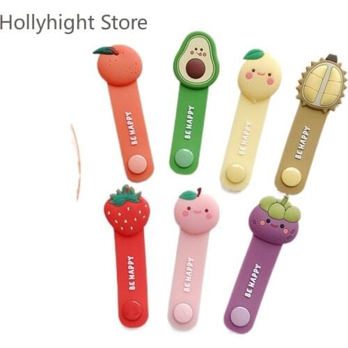 Headphone Winder Cartoon Fruit Receptor Data Line Hub Instagram cute
