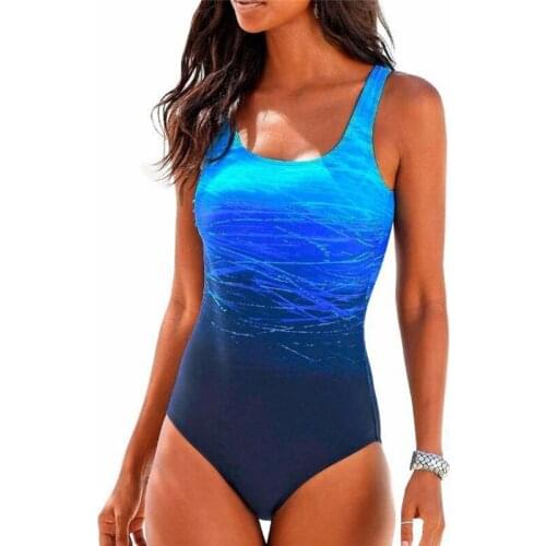 2019 New Arrival Sexy One Piece Swimsuit Female Vintage Swimwear Bandage Cross Backlass Monokini Sportswear Beach Bathing Suit