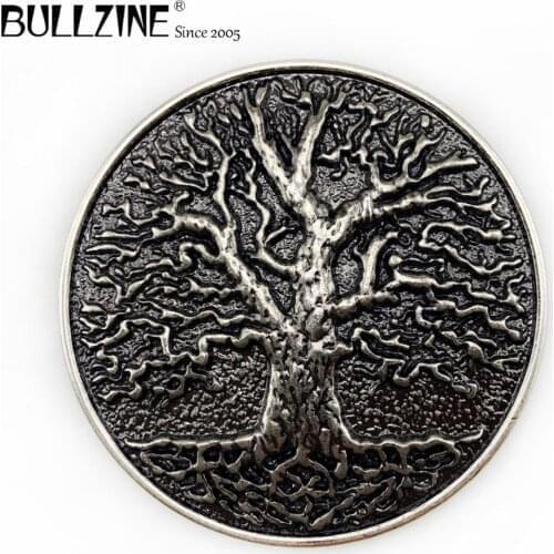 Bullzine wholesale zinc alloy tree belt buckle antique silver finish FP-03595-1 Luxurious cowboy jeans gift belt buckle