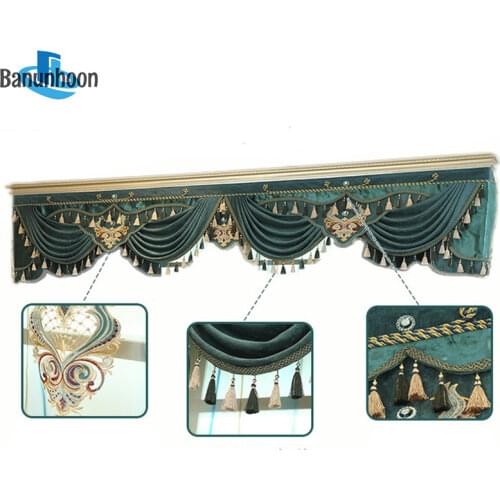 2019 New Cortina High-precision Chinese Style Valance Curtains Embroidered For Living Room Curtain Bedroom Luxury Velvet Drapes