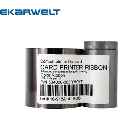 Compatible Datacard 534000-003 YMCKT Color Ribbon 500prints use in SP35 SP75 SP55plus SD260 SD360 SD460 Card Printer