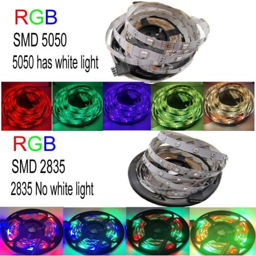 5M Led Strip 2835 5050 SMD 60Leds/M Waterproof Flexible Led Tape 12v Decoration Ribbon Led Lights Led Stripe RGB