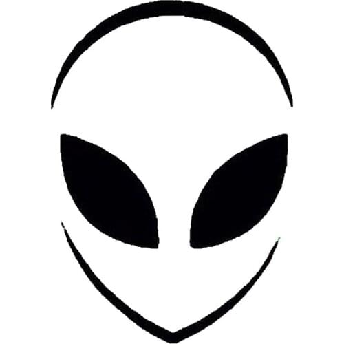 Cartoon Alien Head Outer Space Man Area 51 Vinyl Decal Car Sticker 8.8*12.7cm T-00325