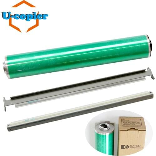 1set Sub Main Drum Cleaning Blade + Katun Opc Drum 1060 For KONICA MINOLTA C1070 C2070 C3070 1060 1060L 1070L 2060 yield DU105