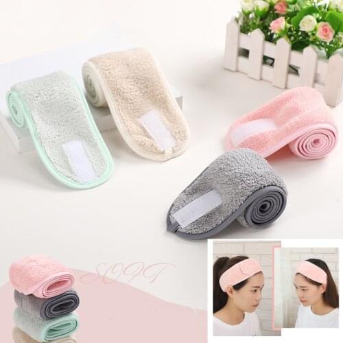 1Pc Coral Fleece Hair Bow Cross Headband For Wash Face Makeup Lady Bath Mask Cosmetic Hairband Girl Holder Rope Hair Accessories