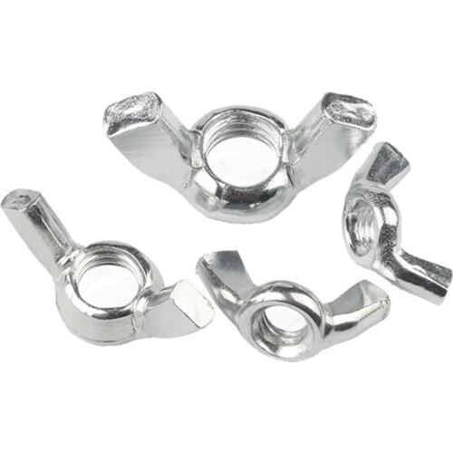 10PCS M3 M4 M5 M6 M8 M10 M12 Butterfly Wing Zinc Plated Hand Tighten Nut
