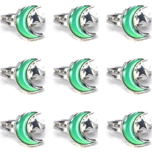 9 Styles Mood Ring Changing Color by Temperature Rings for Kids Adjustable Size Finger Rings Wholesale 10Pcs