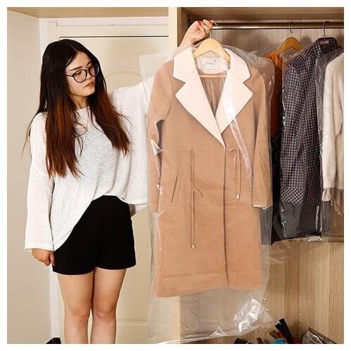 100pcs/lot Dry Cleaners Dedicated Storage Bag Home Use Wardrobe Dust-proof Cover Moisture-proof Clothes Classification E11161