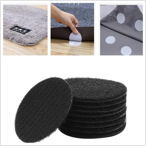 20pcs/10 Pairs Non Slip Patch Anti Curling Carpet Tape Rug Gripper for Keeping Sofa Sheets Cushion in Place Anti-skid