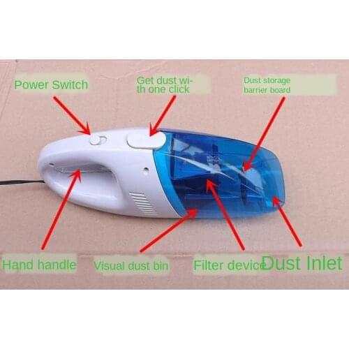 Car Cleaner Automobile Vacuum Cleaner Strong Car Hand-Held Suction High-Power Wet And Dry DC12V Car