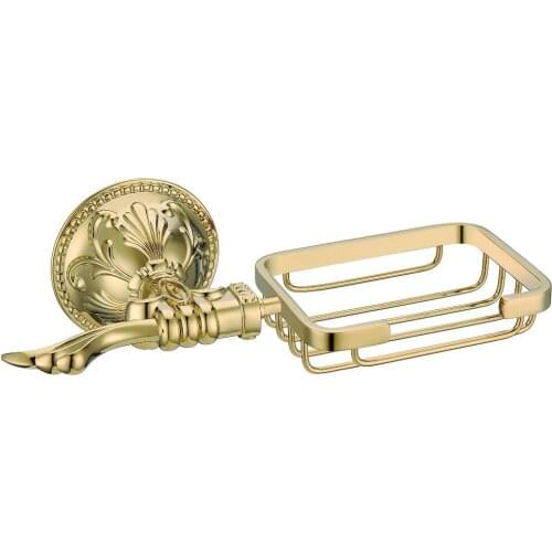 Free shipping Ti-PVD gold Finish BATHROOM ACCESSORIES SOAP BASKET