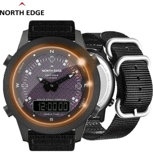 ORTH EDGE Military Men Sports Watches Waterproof Outdoor Digital Watch Swimming Diving Solar Watch Compass Countdown Smart Watch