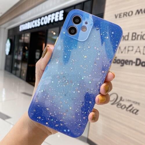 VNSTRIP epoxy case with colored pattern Ins popular star case for iPhone 10 11 12 678 XS MAX 11Pro 11Pro MAX Back Cover Conque