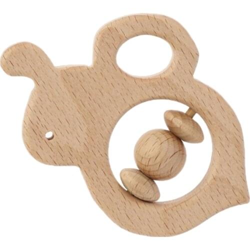Childrens Finger Training Wooden Rattle Baby Sleeping Accompany Brain Toys Log Color Design Hand Toys
