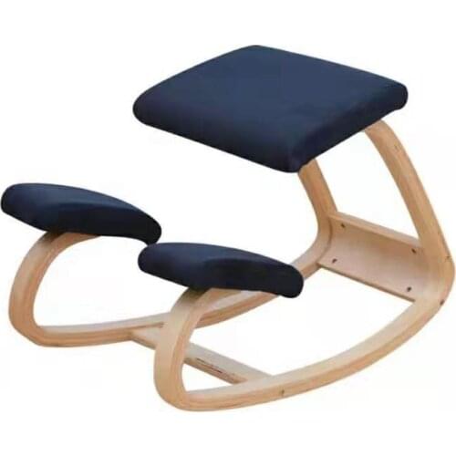 Design Correct Posture Anti-myopia Chair Ergonomic Kneeling Chair Stool Furniture Rocking Wooden Kneeling Computer Posture Chair