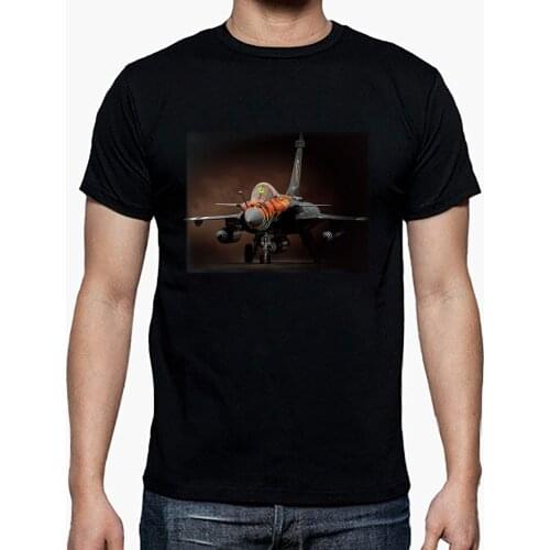 Tiger Meet Dassault Rafale Fighter Dark Tiger Coating T-Shirt. Summer Cotton Short Sleeve O-Neck Mens T Shirt New S-3XL