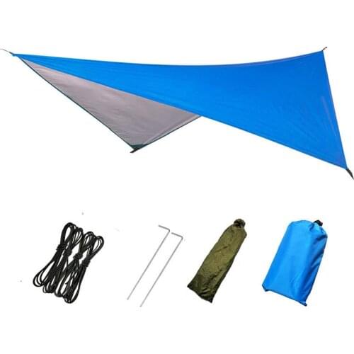 Hammock Rainproof Tent Tarp Windproof Camping Shelter Sunshade Portable Beach Sun Shelter Picnic Travel Camping Mat