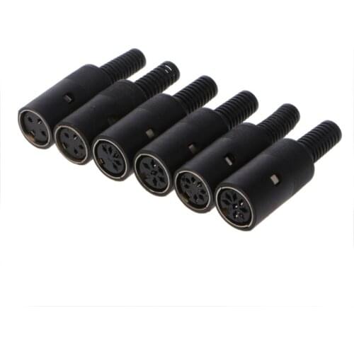 Female DIN Plug Socket Connector 3/4/5/6/7/8 PIN Chassis Cable Mount