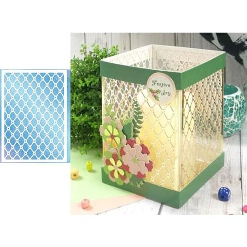 Mesh Background Plate Frame Metal Cutting Dies Stencil For Cards Making Decorative Diy Scrapbooking Photo Paper Cards Crafts New