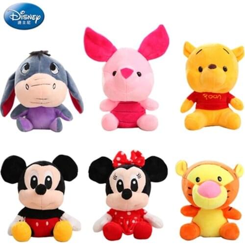Disney Plush Toy Winnie the Pooh Mickey Mouse Minnie Tigger Cute Stuffed Animals Doll Piglet Action figure Toy for Children Gift