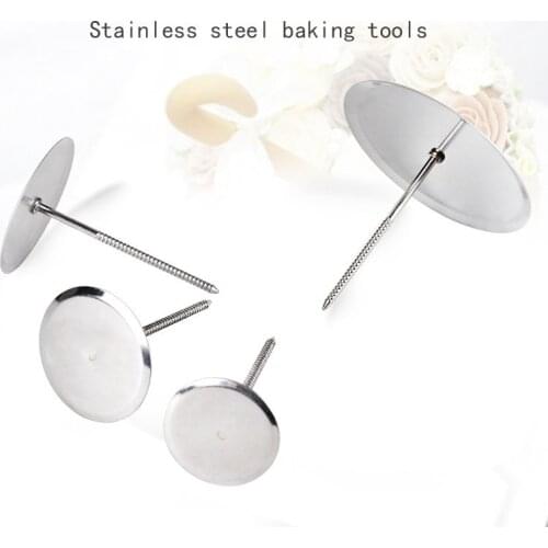 Baking Piping Stands Tools DIY Needle Stick Ice Cream Cake Decorating Tools Cake Flower Nails Stainless Steel Piping Nail