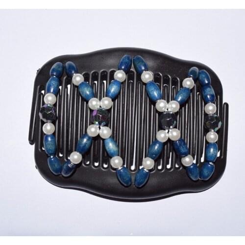 Colorful beads starry sky magic comb 20 pcs/lot professional lady hair accessory dance girl shining comb