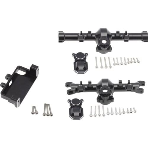 Metal Servo Mount Bracket with Front and Rear Axle Diff Cover for 1/24 RC Crawler Axial SCX24 90081 AXI00002