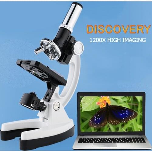 100X-1200X Digital Microscope Students All-Metal Microscope Biology Lab Experiment Microorganism Microscopic Magnifier