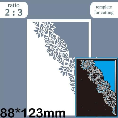 New Metal Cutting Dies Scrapbooking Hollow Laser Rectangle DIY Album Paper Craft Embossing Stencil Decoration 88*123mm