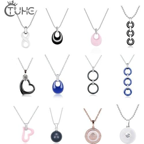 Fashion Ceramic Pendant Necklace Women Statement Collares Water Drop Heart Round Ball Good Friends Friendship Jewelry New Year