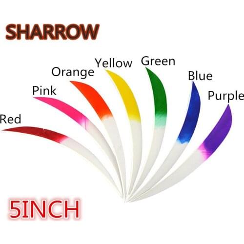 50pcs Arrow Feathers Fletches 5" Turkey Fletching Natural Right Wings Feather Waterdrop Vanes For Shooting Archery Accessories