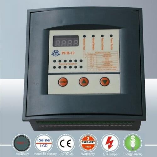 PFR 220V 12 Step power factor controller relay for power factor correction device bank