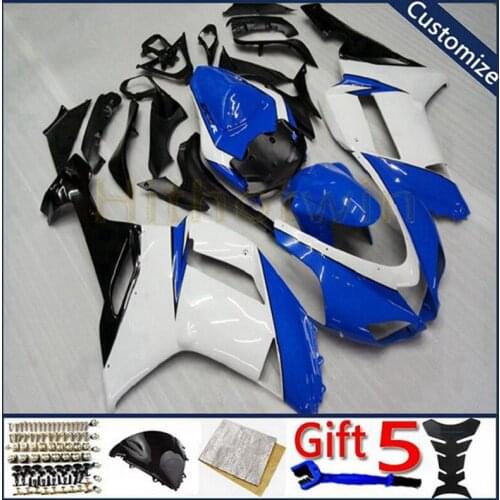 Full fairing kits For ZX-6R 2007 2008 ZX636 07 08 ZX6R motorcycle panels Body Kit blue white