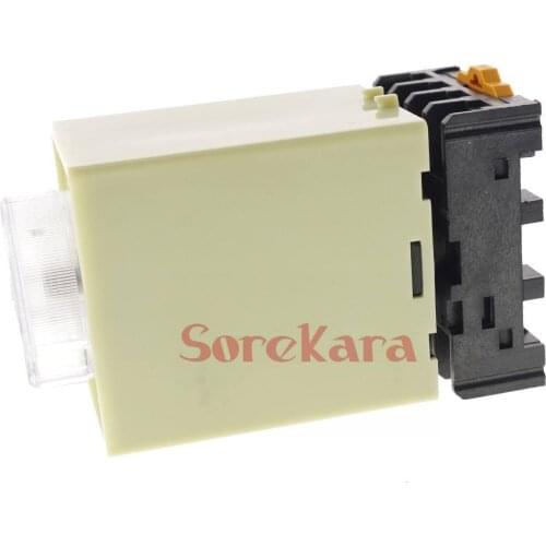 1s 10s 60s 3m 60m 3A Power OFF Power ON Time Delay Relay Timer With Socket Base PF083A Switch Adjustable Plastic