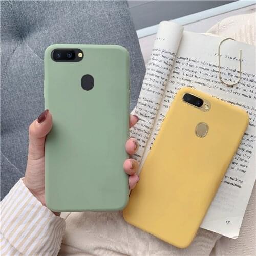 Candy color silicone phone case on for oppo r11 r11s r9 r9s plus r15 a57 a39 a59 a37 a71 a79 a83 f9 a5 f5 a73 f7 a3s a5s cover