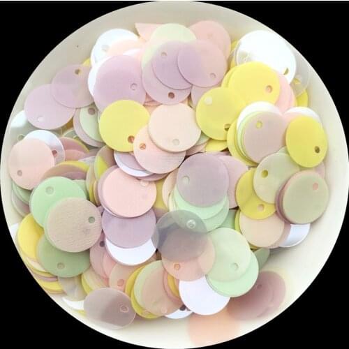 Mixed Matting Colors 240pcs Size 1cm Loose Sequins Paillettes sewing Craft With Side Hole Belly Dress Pendant DIY Accessories