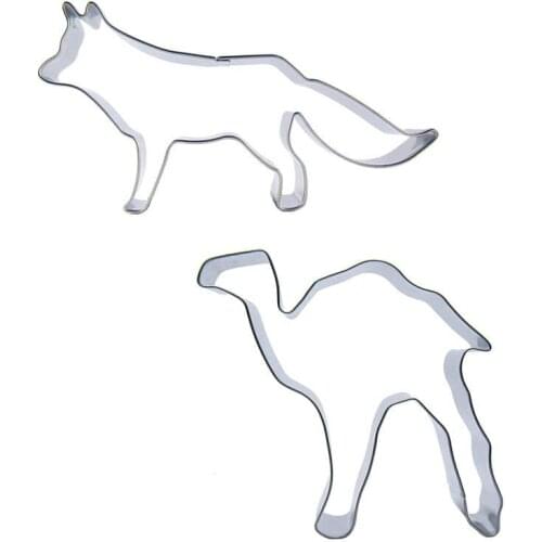 Snow Wolf , Camel shaped 2 piece biscuit cutting molds, baking tools, cake decorating soft candy tools