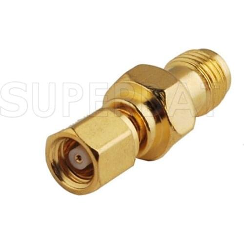 Superbat 5pcs SMA-SMC Adapter SMA Female Jack to SMC Male Plug Straight Gold-pleated RF Coaxial Connector