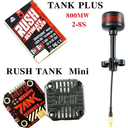 RUSH TANK Ultimate Mini/TANK PLUS VTX 5.8GHz 48CH 2-8s 800mW Video Transmitter Smart Audio AGC MIC FPV Racing Drone